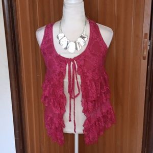 AVAILABLE FLORAL LACE TOP